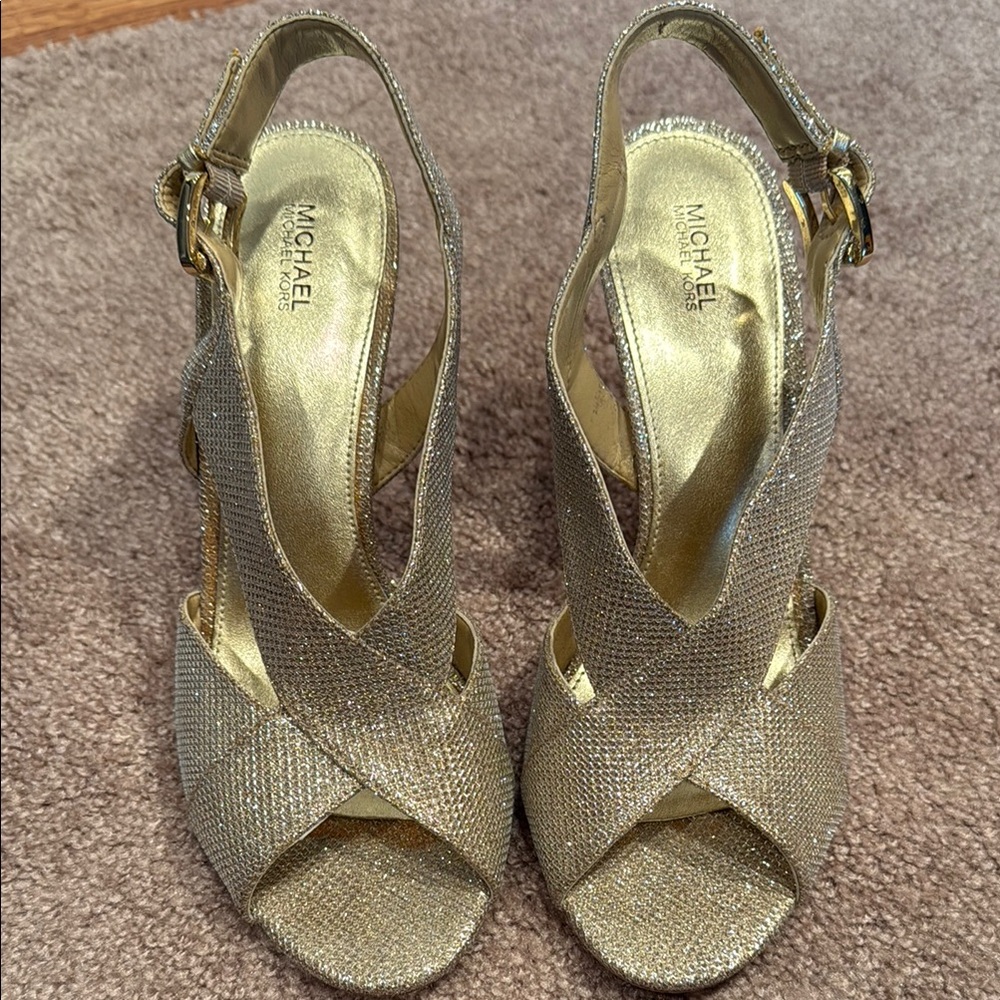 Michael Kors Gold Heels